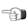 White Left Pointing Index ☜ image - Samsung style
