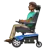 Man In Motorized Wheelchair: Medium-Dark Skin Tone