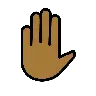 Raised Hand: Medium-Dark Skin Tone Emoji ✋🏾 image - OpenMoji style