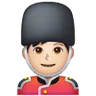 Man Guard: Light Skin Tone Emoji 💂🏻‍♂️ image - Samsung style