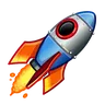 Rocket Emoji 🚀 image - Telegram style