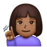 Deaf Woman: Medium-Dark Skin Tone Emoji 🧏🏾‍♀️ image - Samsung style