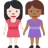 Women Holding Hands: Light Skin Tone, Medium-Dark Skin Tone