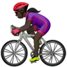 Woman Biking: Dark Skin Tone Emoji 🚴🏿‍♀️ image - Apple style