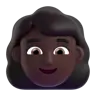Woman: Dark Skin Tone Emoji 👩🏿 image - Microsoft 3D Fluent style
