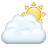 Sonne hinter der Wolke Emoji ⛅ image - WhatsApp style