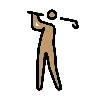 Person Golfing: Medium Skin Tone Emoji 🏌🏽 image - OpenMoji style