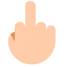 Middle Finger: Light Skin Tone Emoji 🖕🏻 image - Tossface style