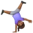 Woman Cartwheeling: Medium-Dark Skin Tone
