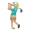 Woman Golfing: Medium-Light Skin Tone Emoji 🏌🏼‍♀️ image - WhatsApp style