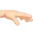Palm Down Hand: Light Skin Tone