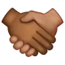 Handshake: Medium-Dark Skin Tone, Medium Skin Tone Emoji 🫱🏾‍🫲🏽 image - WhatsApp style