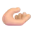 Palm Up Hand: Medium-Light Skin Tone