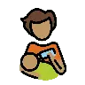 Person Feeding Baby: Medium Skin Tone Emoji 🧑🏽‍🍼 image - OpenMoji style