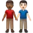Men Holding Hands: Medium-Dark Skin Tone, Light Skin Tone