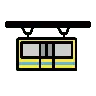 Train suspendu Emoji 🚟 image - OpenMoji style