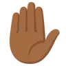 Raised Hand: Medium-Dark Skin Tone Emoji ✋🏾 image - Google Noto Color style