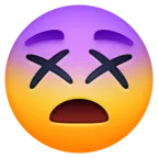 めまい顔 Emoji 😵 image - Facebook Meta style