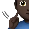 Deaf Man: Dark Skin Tone Emoji 🧏🏿‍♂️ image - Apple style