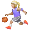 Woman Bouncing Ball: Medium-Light Skin Tone Emoji ⛹🏼‍♀️ image - Samsung style