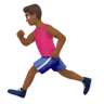 Man Running: Medium-Dark Skin Tone Emoji 🏃🏾‍♂️ image - Apple style