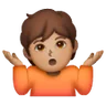 Person Shrugging: Medium Skin Tone Emoji 🤷🏽 image - Samsung style