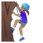 Woman Climbing: Medium Skin Tone