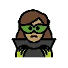Woman Supervillain: Medium Skin Tone Emoji 🦹🏽‍♀️ image - OpenMoji style