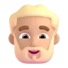 Man: Medium-Light Skin Tone, Beard Emoji 🧔🏼‍♂️ image - Microsoft 3D Fluent style