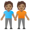 People Holding Hands: Light Skin Tone, Medium Skin Tone Emoji 🧑🏻‍🤝‍🧑🏽 image - Google Noto Color style