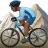 Man Mountain Biking: Medium-Dark Skin Tone