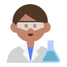 Man Scientist: Medium Skin Tone Emoji 👨🏽‍🔬 image - Tossface style