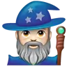 Man Mage: Light Skin Tone Emoji 🧙🏻‍♂️ image - WhatsApp style