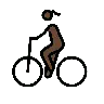 Woman Biking: Dark Skin Tone Emoji 🚴🏿‍♀️ image - OpenMoji style
