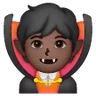 Vampire: Dark Skin Tone Emoji 🧛🏿 image - Samsung style