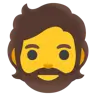 Emoji Persoana cu barba 🧔 image - Google Noto Color style