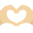 Heart Hands: Medium-Light Skin Tone
