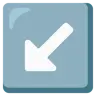 Down-Left Arrow Emoji ↙ image - Google Noto Color style