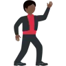 Man Dancing: Dark Skin Tone Emoji 🕺🏿 image - Twitter / X (Twemoji) style