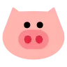 Face de porc Emoji 🐷 image - Tossface style
