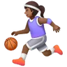 Woman Bouncing Ball: Medium-Dark Skin Tone Emoji ⛹🏾‍♀️ image - Samsung style