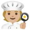 Cook: Medium-Light Skin Tone Emoji 🧑🏼‍🍳 image - Google Noto Color style