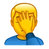 Man Facepalming Emoji 🤦‍♂️ image - Telegram style