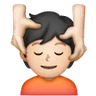 Person Getting Massage: Light Skin Tone Emoji 💆🏻 image - Samsung style