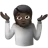 Person Shrugging: Dark Skin Tone
