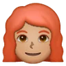 Woman: Medium Skin Tone, Red Hair Emoji 👩🏽‍🦰 image - Samsung style