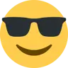 Emoji Volto sorridente con occhiali da sole 😎 image - Twitter / X (Twemoji) style