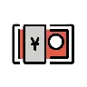 Emoji Banconota con segno di yen 💴 image - OpenMoji style