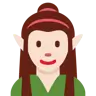 Woman Elf: Light Skin Tone Emoji 🧝🏻‍♀️ image - Twitter / X (Twemoji) style