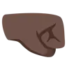 Right-Facing Fist: Dark Skin Tone Emoji 🤜🏿 image - Google Noto Color style